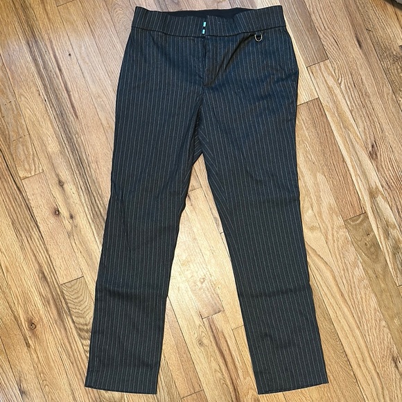 Black Pinstripe Pants - Picture 1 of 2